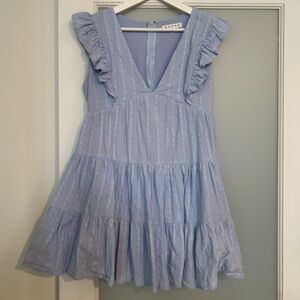 HYFVE Light Blue Ruffle Mini Dress - M
